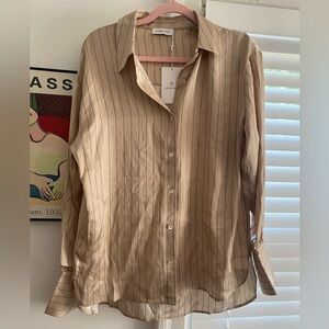 NWT Anine Bing Silk Monica Top